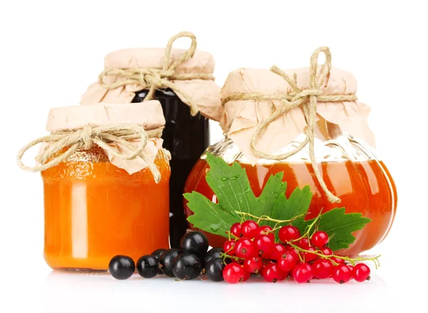 Tasty jam and berries — Stock Photo, Image