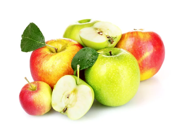 Många färska mogna äpplen — Stockfoto