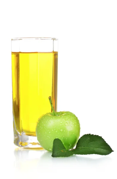 Okulary fregh soku jabłkowego — Zdjęcie stockowe