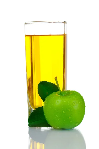 Fregh elma suyu bir bardak — Stok fotoğraf