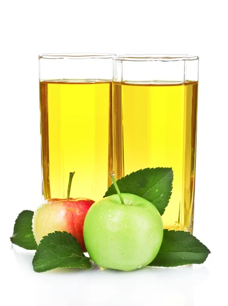 Vasos de jugo de manzana fregh — Foto de Stock