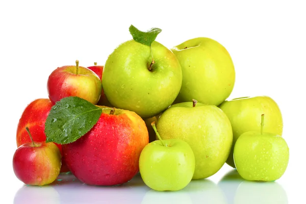 Grupa świeżych dojrzałych jabłek — Zdjęcie stockowe