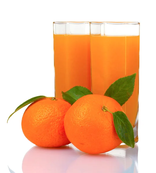 Vaso de jugo de mandarina fresco —  Fotos de Stock