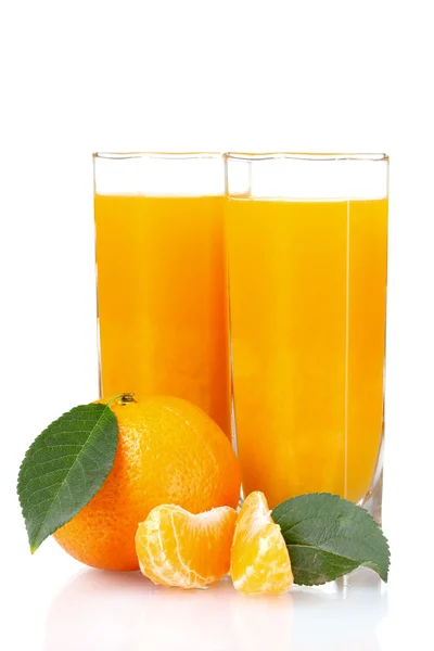 Szklanka świeżego soku z mandarynki — Zdjęcie stockowe