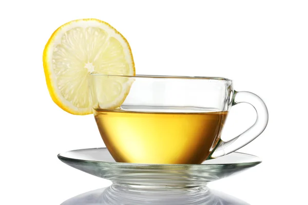 Zöld tea citrommal — Stock Fotó