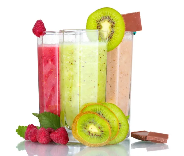Delicious fruit smoothies and fruits — Stock Photo, Image