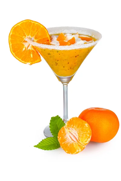 Frullati di arancia in vetro — Foto Stock