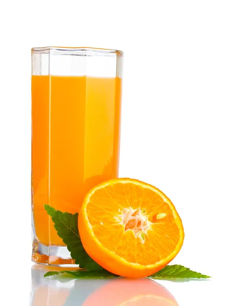 Χυμός πορτοκαλιού σε ποτήρι — Φωτογραφία Αρχείου