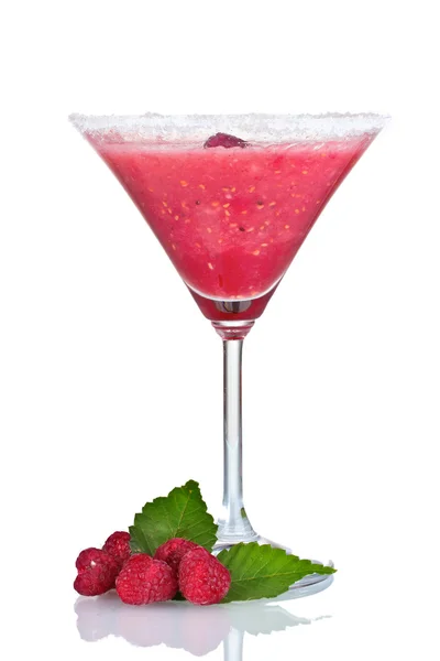 Smoothies of raspberry in glass — Stock Photo, Image