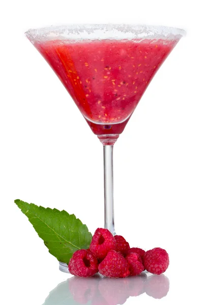 Smoothies of raspberry in glass — Stock Photo, Image