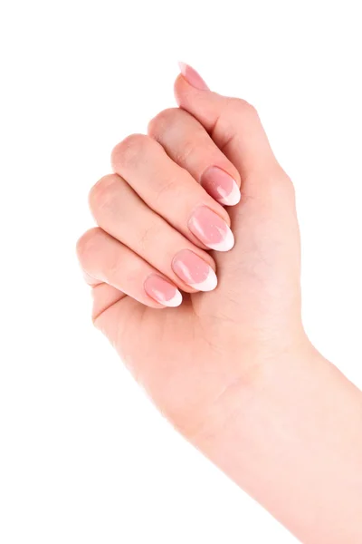 Χέρι της γυναίκας που απομονώνονται σε λευκό — Φωτογραφία Αρχείου