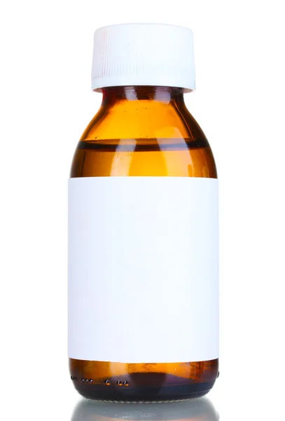 Жидкая медицина в стеклянной бутылке — стоковое фото