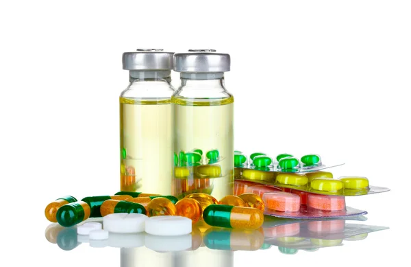 Orvosi ampullákat és tabletták — Stock Fotó