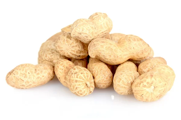 Pimpernoten (pistaches) noten geïsoleerd op wit — Stockfoto