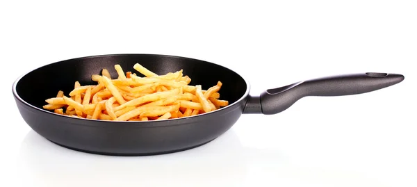 Franse frietjes in de pan — Stockfoto
