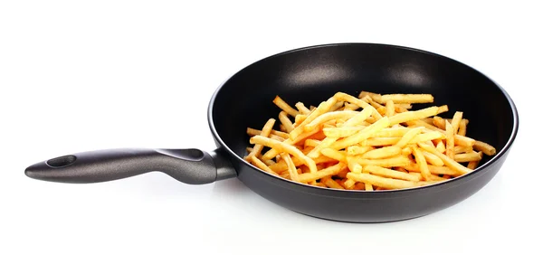 Pommes frites i pannan — Stockfoto