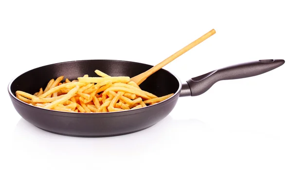 French fries in the pan — Stock Photo, Image