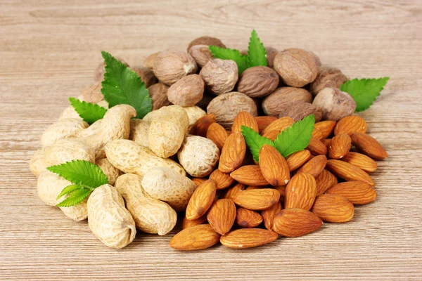 Nutmeg, kacang dan almond — Stok Foto