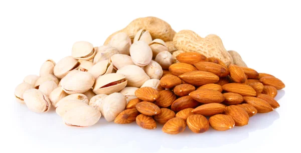 Almonds and pistachios — Stock Photo, Image