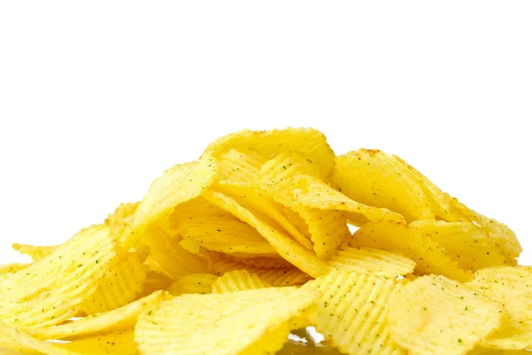 Вкусные картофельные чипсы — стоковое фото