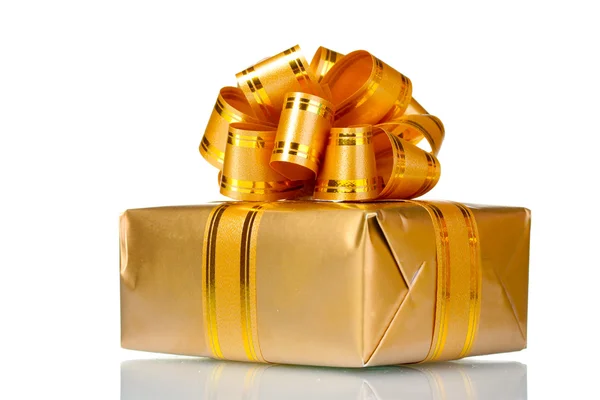 Belos presentes dourados — Fotografia de Stock