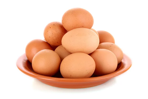 Yumurta beyaz izole plaka — Stok fotoğraf
