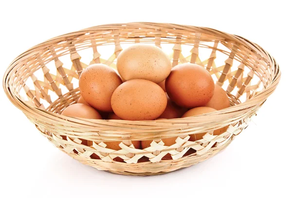 바구니에 있는 계란 — 스톡 사진