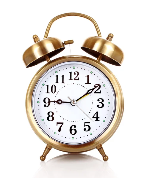 Old alarm-clock on blue background — Stock Photo, Image
