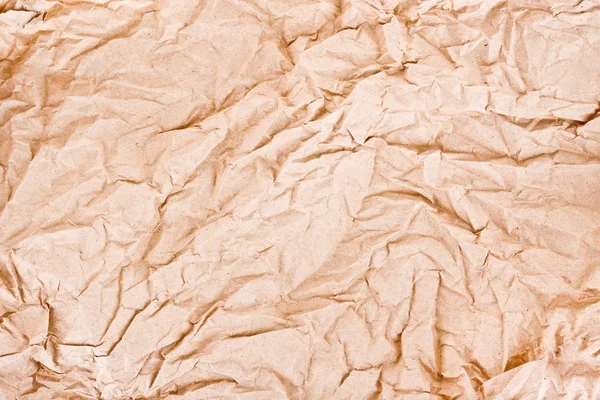 Brown crumpled paper background — Stock Photo, Image