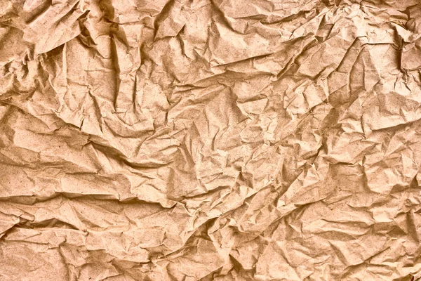Kahverengi buruşuk kağıt arkaplan — Stok fotoğraf