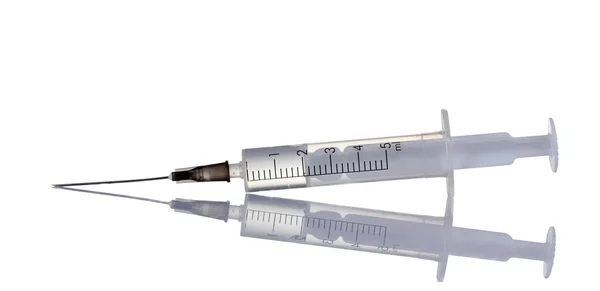 Syringe isolated on white — Stock Photo, Image