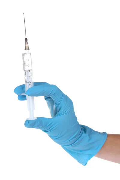 Hands and syringe — Stock Photo, Image