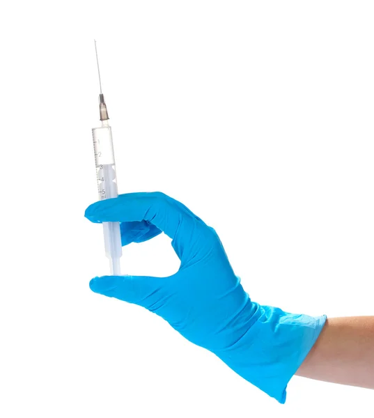 Hands and syringe — Stock Photo, Image
