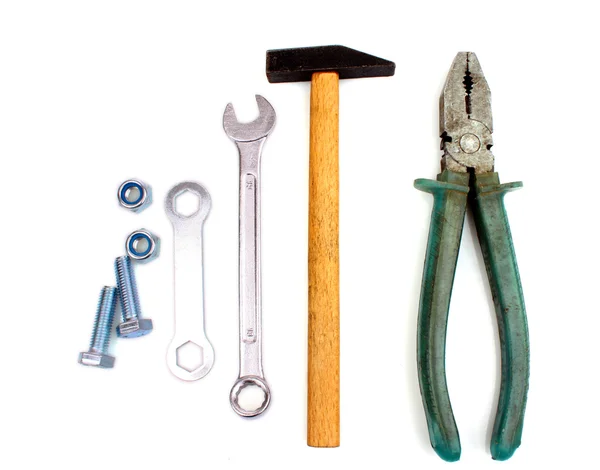 Εργαλεία που απομονώνονται σε λευκό — Φωτογραφία Αρχείου