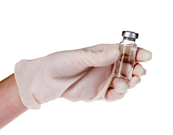 Hands and ampoule — Stock Photo, Image
