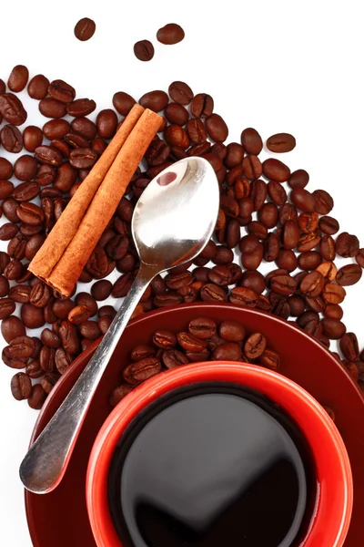 Concetto di caffè isolato su bianco — Foto Stock