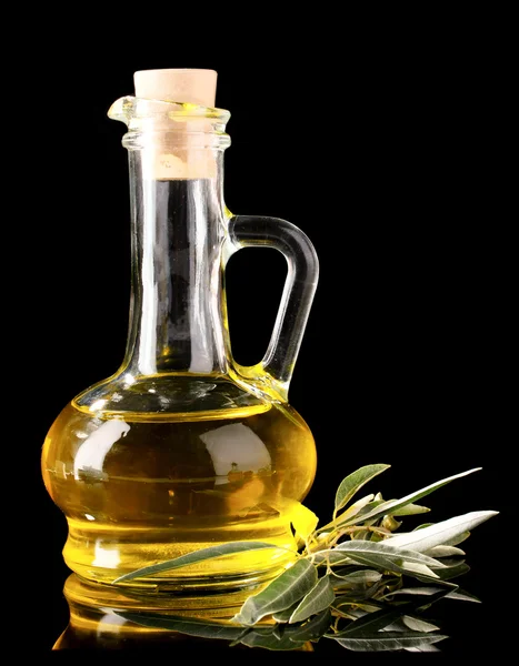 Olive oil in jar — Stock Photo, Image