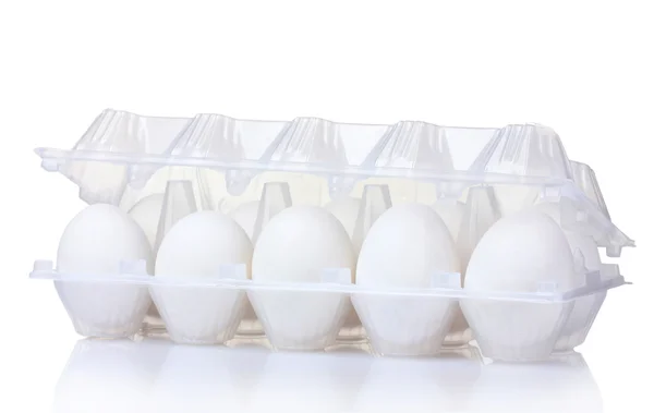 Eieren geïsoleerd op wit — Stockfoto