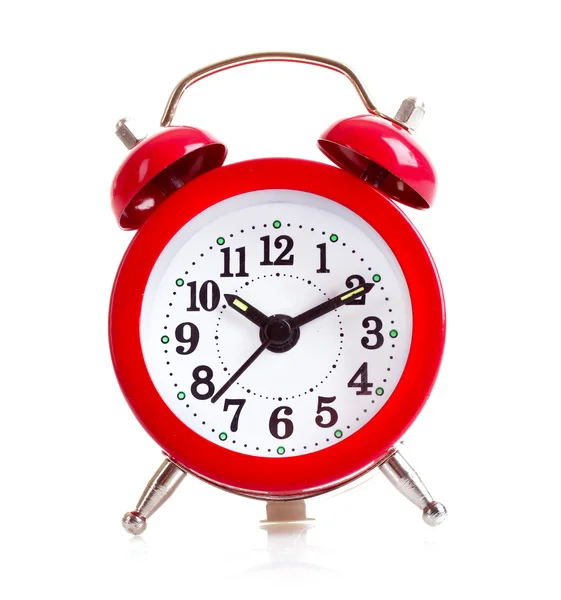 Old alarm-clock isolated on white — Stock Photo, Image