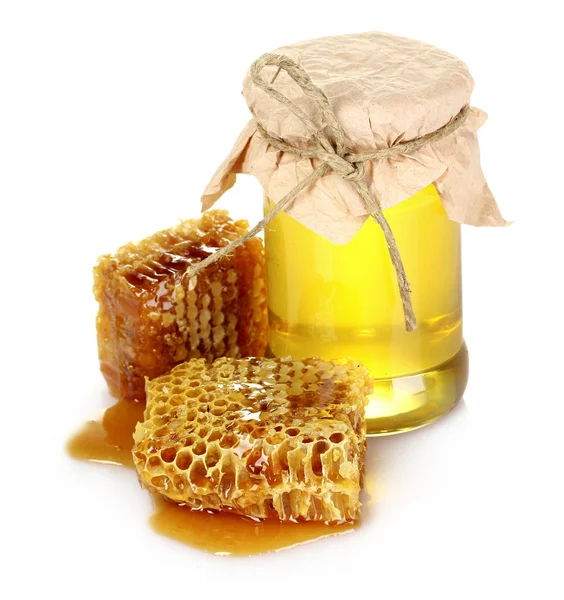 Schöne Waben und Honig — Stockfoto