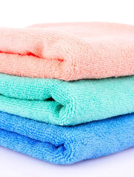 Ręczniki na białym tle — Zdjęcie stockowe
