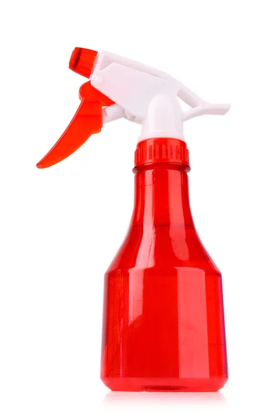 红色喷雾瓶上白色隔离 — 图库照片