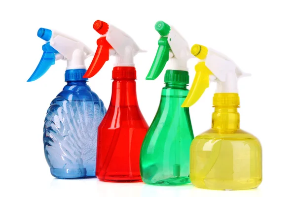 Poucos frasco de spray isolado em branco — Fotografia de Stock