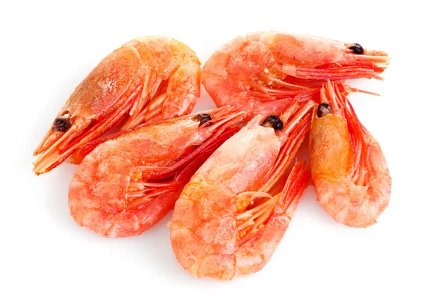 Fresh shrimp isolated on white — Stock Photo, Image