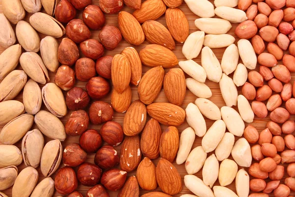 Different types of nuts — Stock Photo, Image