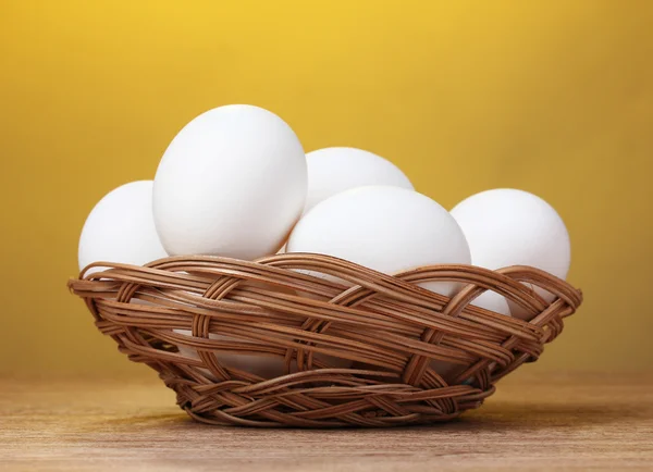 Eggs in basket Stock Picture