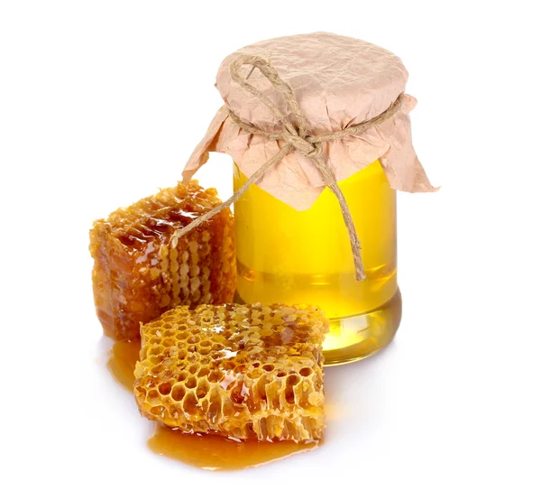Beautiful combs and honey Stock Image