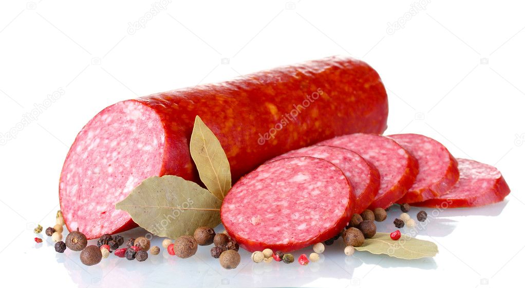 Tasty sausage and spices