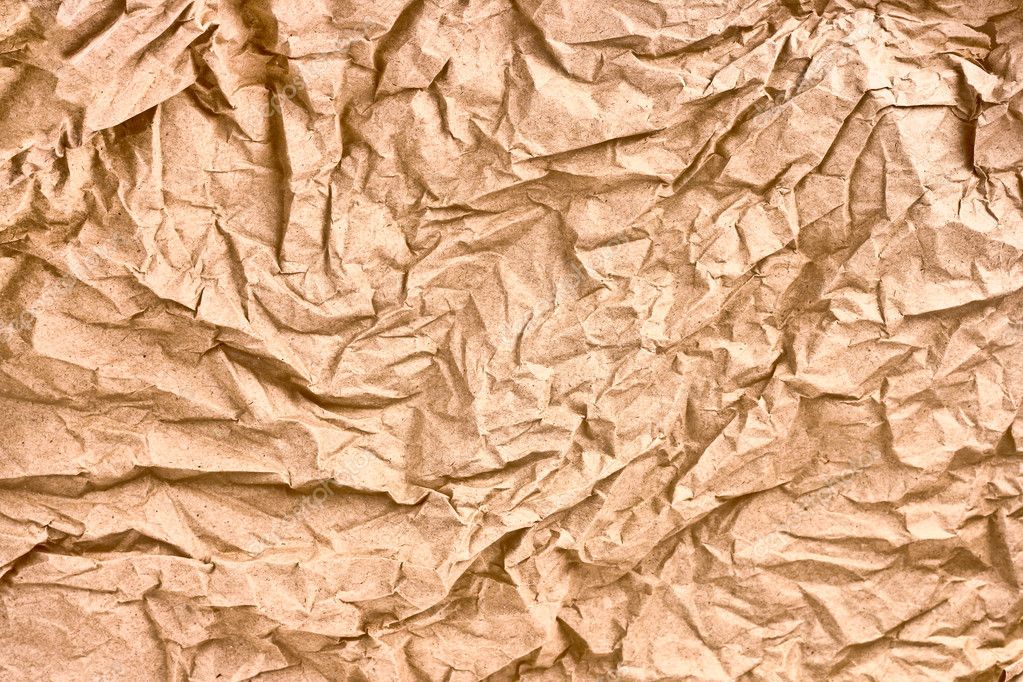 Crumpled Brown Paper Texture Picture, Free Photograph