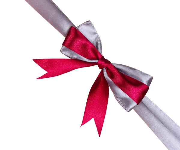 Ribbon and bow isolated on white background — Stock Photo, Image